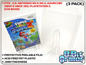 3 Box Protectors for DVD, Wii, Xbox & 360, PS2 Gamecube G1 Steelbook Clear Case